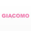 GIACOMO nome in polistirolo - Arial - Rosa - Senza base