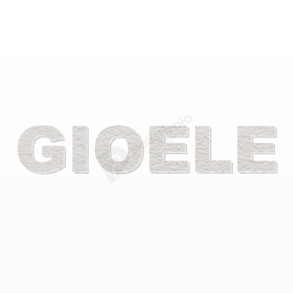 GIOELE nome in polistirolo - Arial - Bianco - Senza base