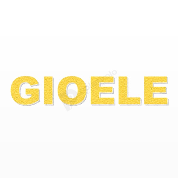 GIOELE nome in polistirolo - Arial - Giallo - Senza base