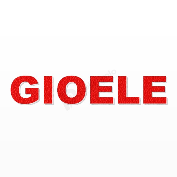 GIOELE nome in polistirolo - Arial - Rosso - Senza base