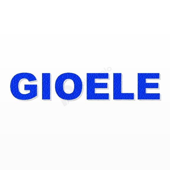 GIOELE nome in polistirolo - Arial - Blu - Senza base