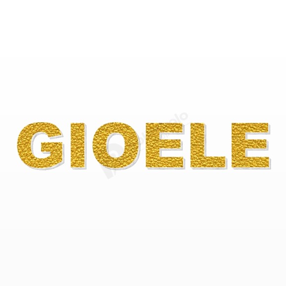GIOELE nome in polistirolo - Arial - Oro - Senza base