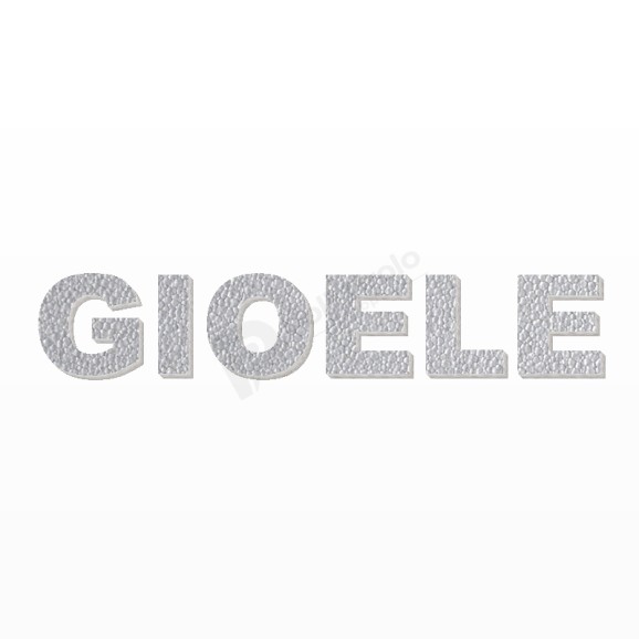 GIOELE nome in polistirolo - Arial - Argento - Senza base