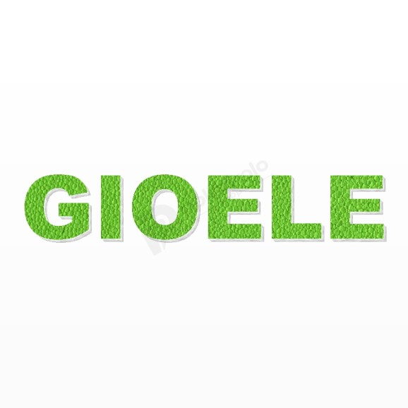 GIOELE nome in polistirolo - Arial - Verde - Senza base