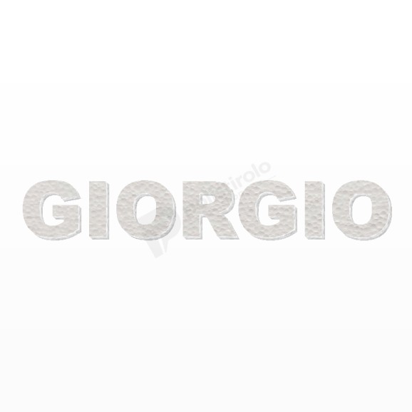 GIORGIO nome in polistirolo - Arial - Bianco - Senza base