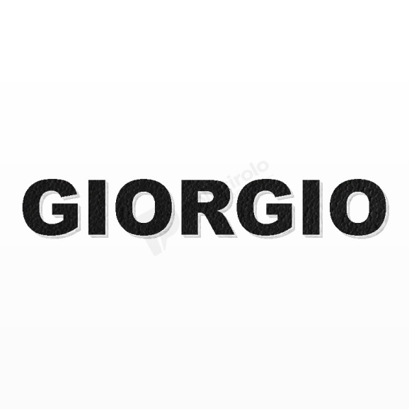 GIORGIO nome in polistirolo - Arial - Nero - Senza base
