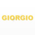 GIORGIO nome in polistirolo - Arial - Giallo - Senza base