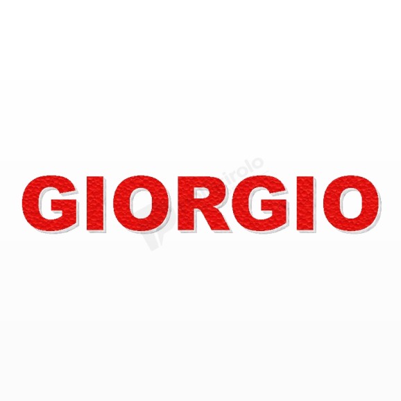 GIORGIO nome in polistirolo - Arial - Rosso - Senza base