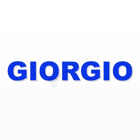 GIORGIO nome in polistirolo - Arial - Blu - Senza base