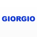 GIORGIO nome in polistirolo - Arial - Blu - Senza base