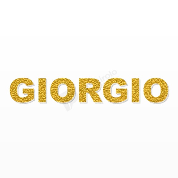 GIORGIO nome in polistirolo - Arial - Oro - Senza base