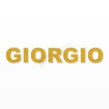 GIORGIO nome in polistirolo - Arial - Oro - Senza base