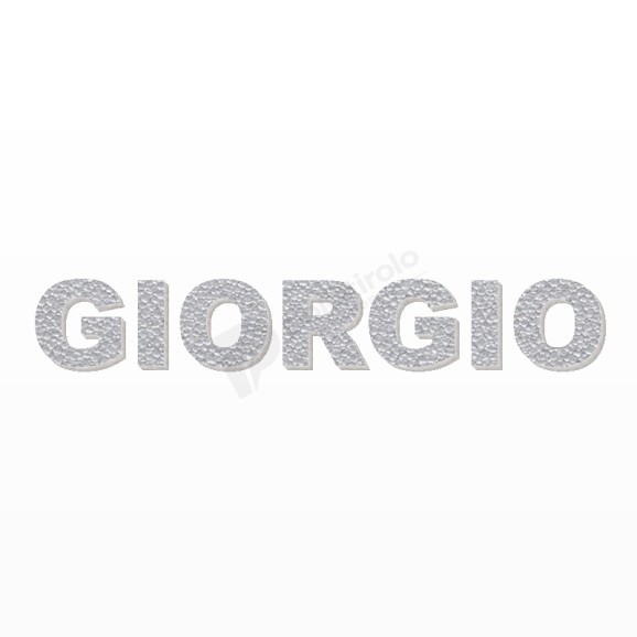 GIORGIO nome in polistirolo - Arial - Argento - Senza base