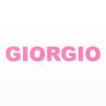 GIORGIO nome in polistirolo - Arial - Rosa - Senza base