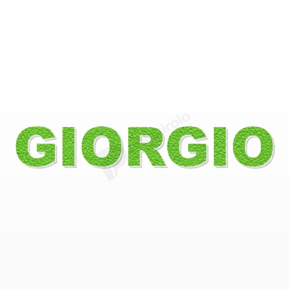 GIORGIO nome in polistirolo - Arial - Verde - Senza base