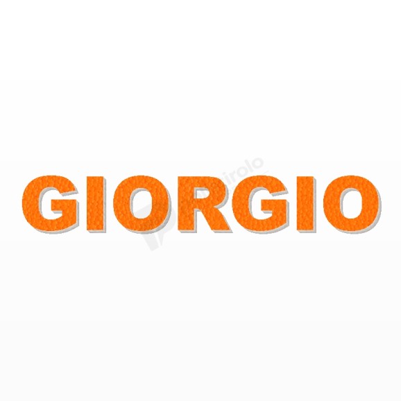 GIORGIO nome in polistirolo - Arial - Arancione - Senza base
