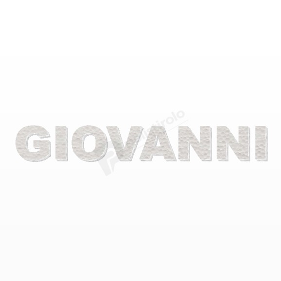 GIOVANNI nome in polistirolo - Arial - Bianco - Senza base