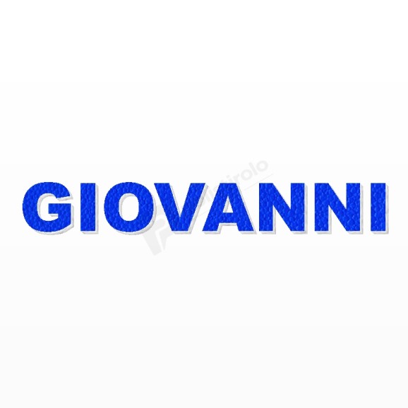 GIOVANNI nome in polistirolo - Arial - Blu - Senza base