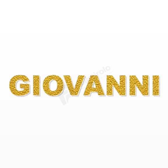 GIOVANNI nome in polistirolo - Arial - Oro - Senza base