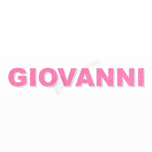 GIOVANNI nome in polistirolo - Arial - Rosa - Senza base