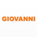 GIOVANNI nome in polistirolo - Arial - Arancione - Senza base