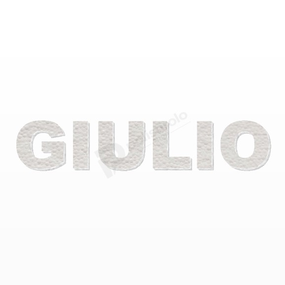 GIULIO nome in polistirolo - Arial - Bianco - Senza base