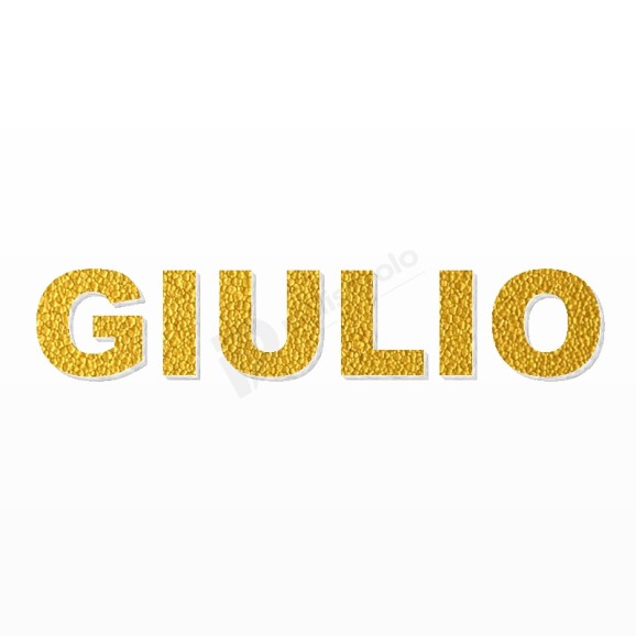 GIULIO nome in polistirolo - Arial - Oro - Senza base