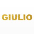 GIULIO nome in polistirolo - Arial - Oro - Senza base