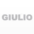 GIULIO nome in polistirolo - Arial - Argento - Senza base