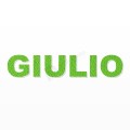 GIULIO nome in polistirolo - Arial - Verde - Senza base