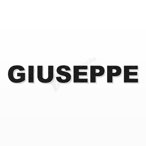 GIUSEPPE nome in polistirolo - Arial - Nero - Senza base