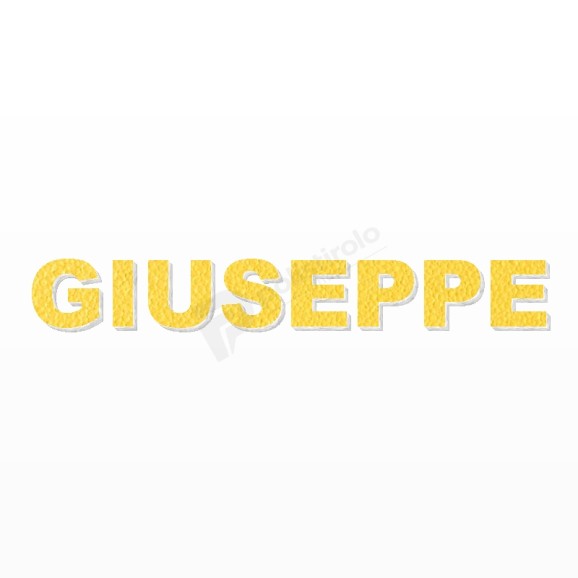 GIUSEPPE nome in polistirolo - Arial - Giallo - Senza base