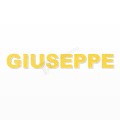 GIUSEPPE nome in polistirolo - Arial - Giallo - Senza base