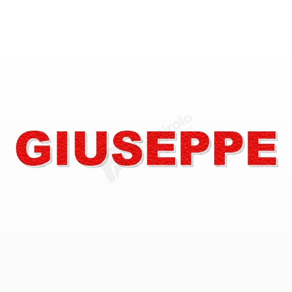 GIUSEPPE nome in polistirolo - Arial - Rosso - Senza base