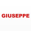 GIUSEPPE nome in polistirolo - Arial - Rosso - Senza base