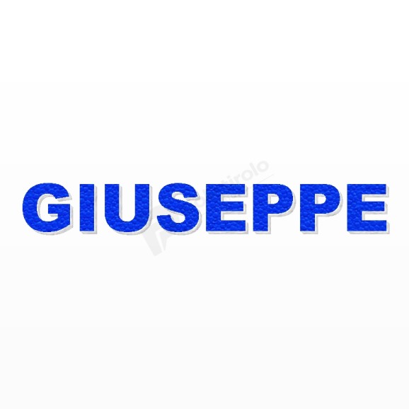 GIUSEPPE nome in polistirolo - Arial - Blu - Senza base