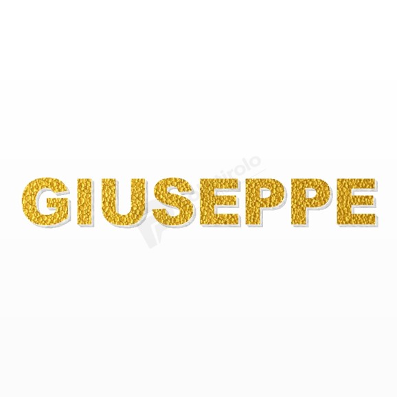 GIUSEPPE nome in polistirolo - Arial - Oro - Senza base