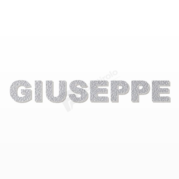 GIUSEPPE nome in polistirolo - Arial - Argento - Senza base