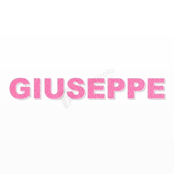 GIUSEPPE nome in polistirolo - Arial - Rosa - Senza base