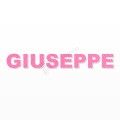 GIUSEPPE nome in polistirolo - Arial - Rosa - Senza base