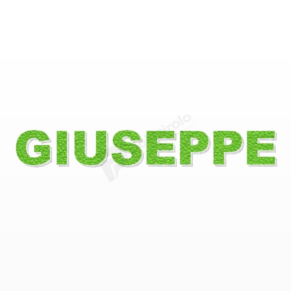 GIUSEPPE nome in polistirolo - Arial - Verde - Senza base
