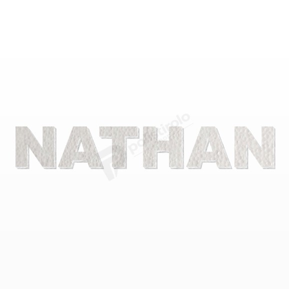 NATHAN nome in polistirolo - Arial - Bianco - Senza base