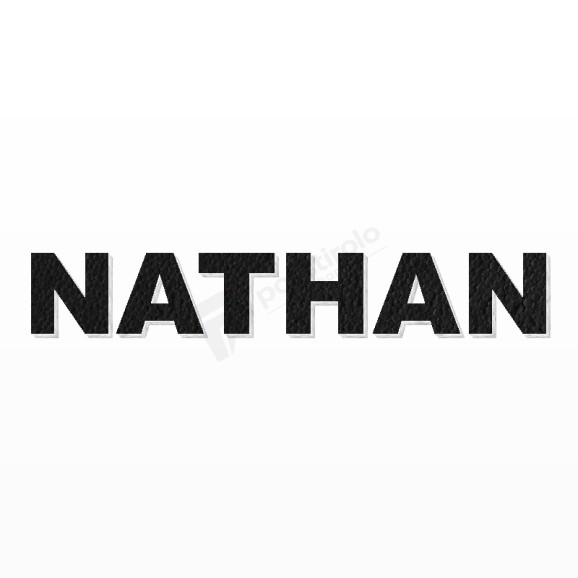 NATHAN nome in polistirolo - Arial - Nero - Senza base