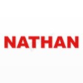 NATHAN nome in polistirolo - Arial - Rosso - Senza base