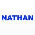 NATHAN nome in polistirolo - Arial - Blu - Senza base