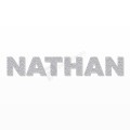 NATHAN nome in polistirolo - Arial - Argento - Senza base
