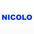 NICOLO nome in polistirolo - Arial - Blu - Senza base