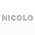 NICOLO nome in polistirolo - Arial - Argento - Senza base