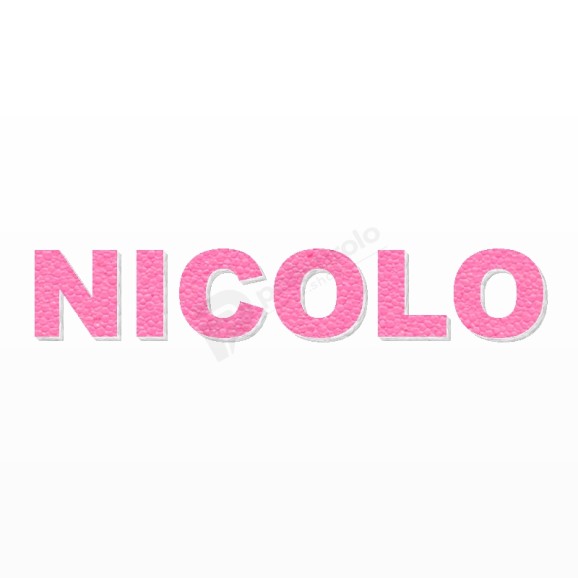NICOLO nome in polistirolo - Arial - Rosa - Senza base
