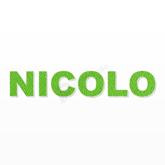 NICOLO nome in polistirolo - Arial - Verde - Senza base